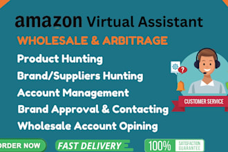 be your VA for amazon wholesale fba and online arbitrage