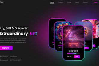 develop nft website, nft marketplace website, web3 and dapp website