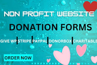 setup wix non profit charity website donation form wp givewp charitable donorbox