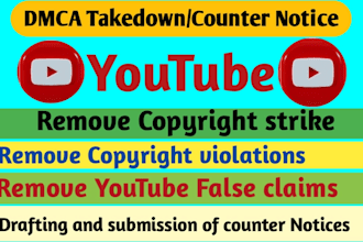 remove copyright strike,copyright violation,send counter notice to yt under dmca