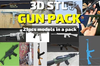 custom fivem weapon fivem assests 3d assests 3d character model fivem gun