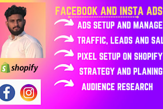 be your facebook and instagram ads campaign manager, run shopify fb ads