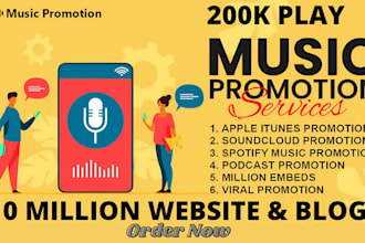 do organic music promotion to USA, UK, ca targeted audience