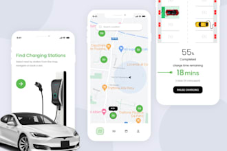 develop e scooter app, ev charging app, tracker app, finder app gps