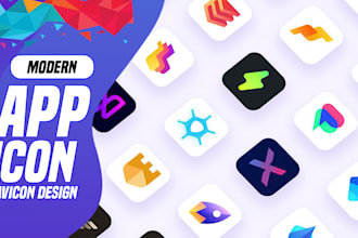 design modern minimalist logo,app icon,web icon and favicon