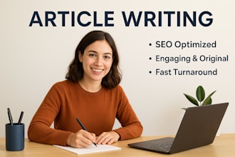 write SEO blog posts and articles as your content writer
