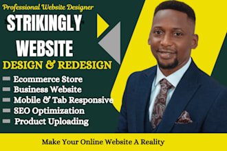 develop strikingly website design, strikingly website redesign, seo optimization