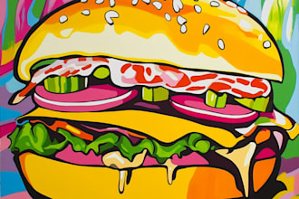 craete food pop art of your food