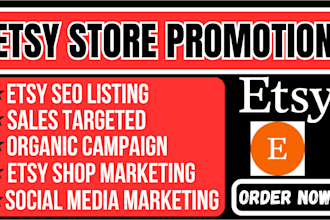 do etsy shop promotion campaign boost etsy traffic sales digital products design