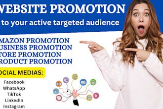 promote and advertise website, business product, book affiliate link to visitors