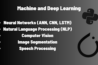 build machine learning and deep learning models for nlp, vision and audio