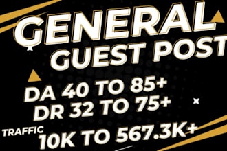 write and publish 10 guest post on da dr 40 plus website