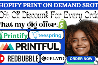 setup premium etsy, shopify print on demand store, print on demand integration