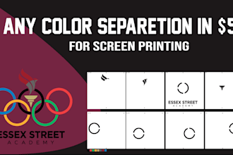 color separation for t shirt screen printing in 1 day