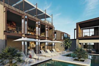 remodel luxury hotel exterior bedroom interior design, hotel ballroom,cgi render