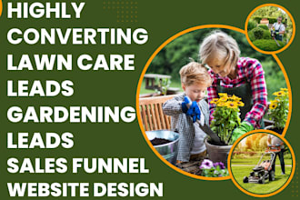 generate lawn care leads landscaping leads gardening sales funnel website design