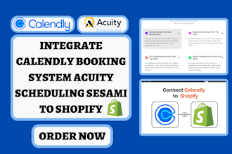 integrate calendly sesami acuity scheduling to shopify appointment booking