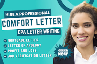 write job application cpa letter resume CV letter attestation CPA comfort letter