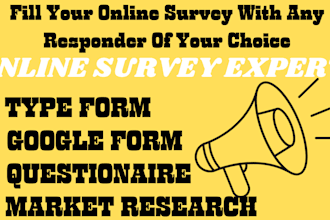 fill your online survey with real and any respondent of your choice