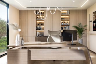buildup 3d luxury office render, interior visualization, table tea,3d furniture