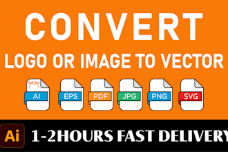 perfectly trace logo or image in vector in a few hours