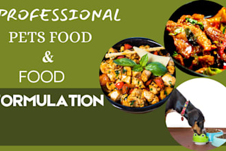 formulate food formulation, beverage, pet food, supplements and nutritional bars