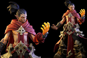 do stylized 3d game character modeling 3d cartoon character unreal engine game