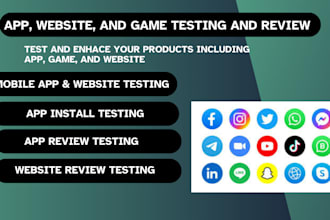 do user testing and review your app, game, website