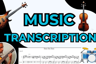 song transcription and sheet music for your projects
