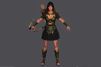 remodel your 3d game character, pbr texture, retopology, aaa realistic character
