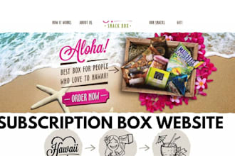 design subscription box website subscription membership subscription website