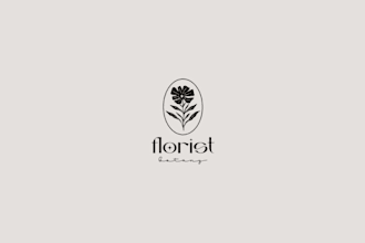 design modern botanical style hand drawn, feminine floral logo design