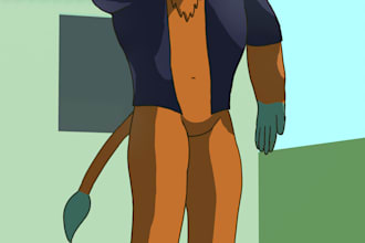 do furry artworks over lowpoly 3d bases