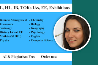 do sl hl ib ias, extended essays, and exhibitions