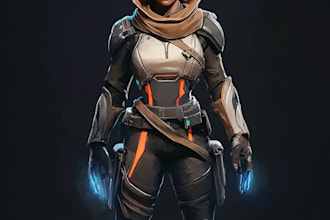 do star wars, game character or sci fi game character art for you