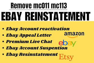 do ebay etsy amazon reinstatement and create appealing letter