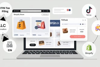 do USA llc formation ein tax filing ein itin tiktok shop and shopify