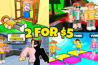 make 2 roblox thumbnails for 5 dollars