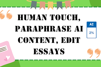 humanize ai content, rewrite essay, remove ai chatgpt, edit ai blogs, articles