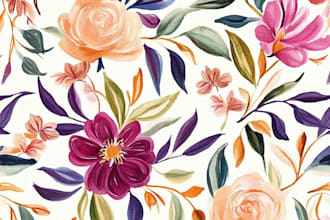 create watercolor seamless pattern