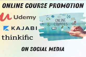 advertise udemy course promotion, thinkific kajabi online course marketing sales