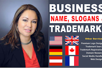 craft distinct names for your business, and file your trademark for registration