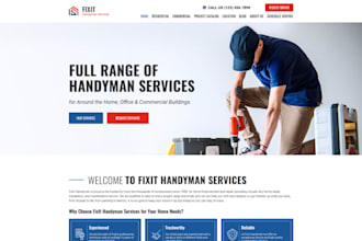 design revamp wordpress home care home service handyman website