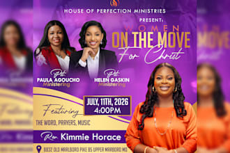 create a professional church event flyer design