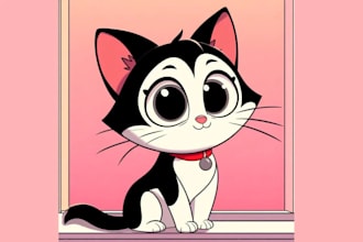 draw your pet in cute disney cartoon style
