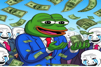create professional 2d meme coin art, meme coin animation, crypto meme coin