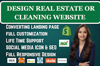 design website for cleaning service real estate fashion website booking website
