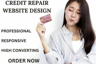 design credit repair website, finance, bookkeeping accounting, insurance website