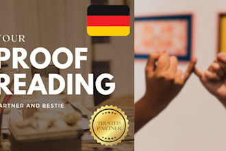 meticulously proofread your german book or text
