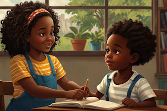 design african american children book illustration